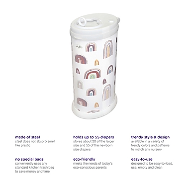 Ubbi&reg; Diaper Pail in Rainbow. View a larger version of this product image.