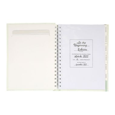 Pearhead&reg; Pregnancy Journal in Sage Green. View a larger version of this product image.