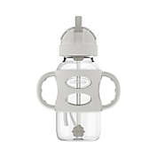 Dr. Brown&#39;s 9 oz. Wide-Neck Sippy Straw Bottle with Handles in Grey