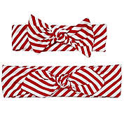 Tiny Treasures 2-Piece Mommy &amp; Me Candy Cane Stripe Knot Bow Headwrap Set