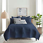Alternate image 1 for Levtex Home Mills Waffle 2-Piece Twin/Twin XL Quilt Set in Navy