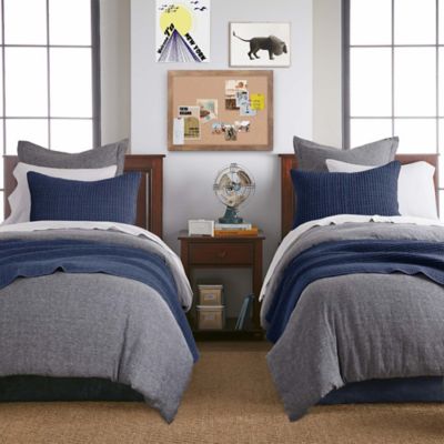 Levtex Home Mills Waffle 2-Piece Twin/Twin XL Quilt Set in Navy