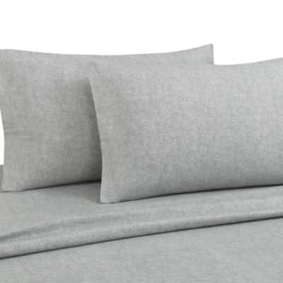 Bee &amp; Willow&trade; Cotton Flannel Standard/Queen Pillowcases in Heather Grey (Set of 2)