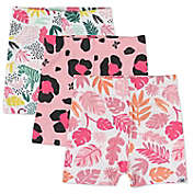 The Honest Company&reg; 3-Pack Jumbo Leopard Organic Cotton Biker Shorts in Pink/Multi