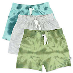 The Honest Company® 3-Pack Organic Cotton Basic Shorts in Teal Tie Dye