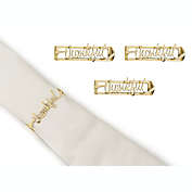 Harvest &quot;Thankful&quot; Metal Napkin Rings in Gold (Set of 4)