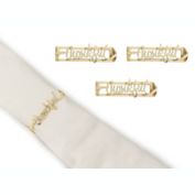 Harvest "Thankful" Metal Napkin Rings in Gold (Set of 4)