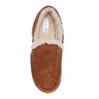 Alternate image 1 for Nestwell&trade; Men's Medium Suede Fur Memory Foam Slippers in Chestnut