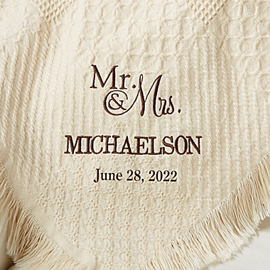 Wedded Pair Wedding & Anniversary Afghan. View a larger version of this product image.