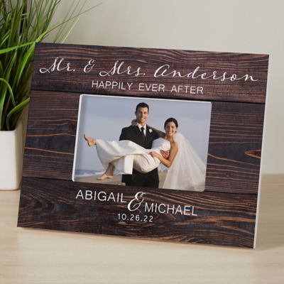 Rustic Elegance Wedding 4-Inch x 6-Inch Picture Frame