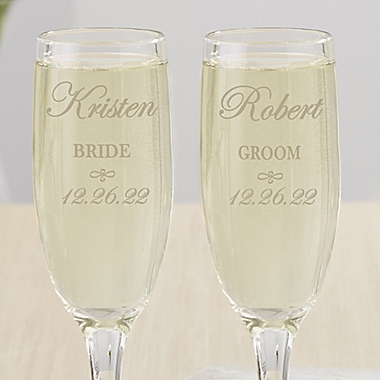 Wedding Couple Champagne Flutes (Set of 2). View a larger version of this product image.
