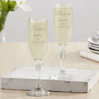 Alternate image 0 for Wedding Couple Champagne Flutes (Set of 2)