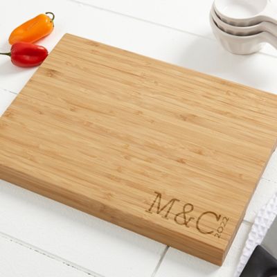 Family Name Established 10-Inch x 14-Inch Bamboo Cutting Board