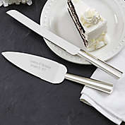 Modern Wedding Cake Knife & Server Set