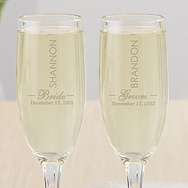 The Wedding Couple Champagne Flutes (Set of 2). View a larger version of this product image.