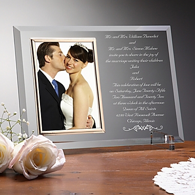 Wedding Invitation Picture Frame. View a larger version of this product image.