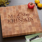 Alternate image 0 for The Wedding Couple Butcher Block Cutting Board