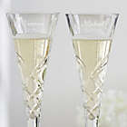 Alternate image 1 for Reed &amp; Barton Engraved Crystal Champagne Flute Set