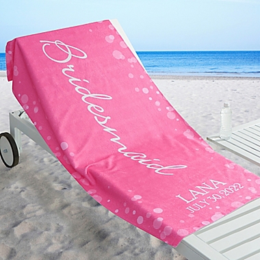 Personalised Monogram Custom Any Text Wedding Bridal Shower Bath Beach Towel 
