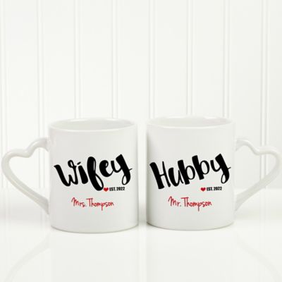 Wife & Hubby 2-Piece Mug Set
