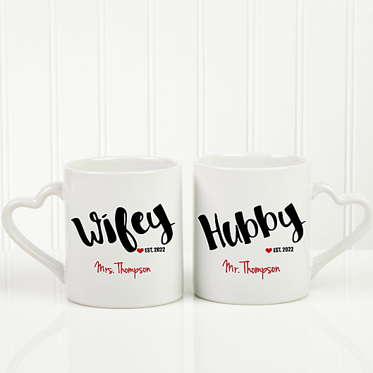 Alternate image 1 for Wife & Hubby 2-Piece Mug Set