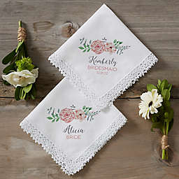 Blooming Bridal Party Wedding Handkerchief