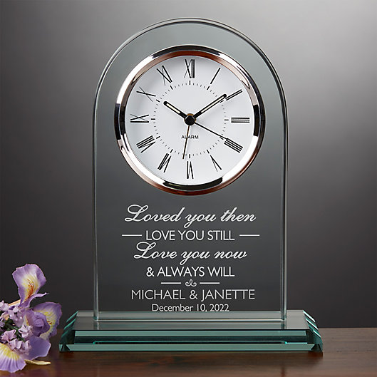 Alternate image 1 for I Love You Wedding and Anniversary Table Clock