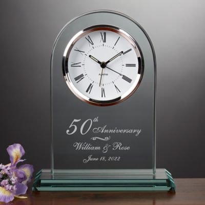Everlasting Love Anniversary Table Clock