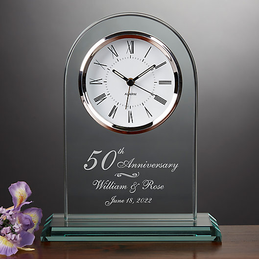 Alternate image 1 for Everlasting Love Anniversary Table Clock