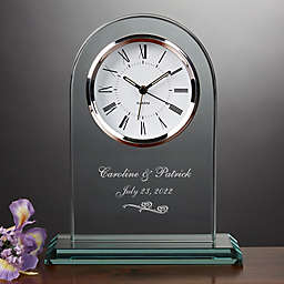 Beloved Memories Engraved Wedding Table Clock