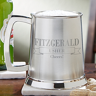 Best Men 20 oz. Wedding Party Stainless Steel Tankard. View a larger version of this product image.