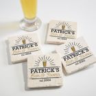 Alternate image 0 for Personalized Public House Tumbled Stone Coaster Set