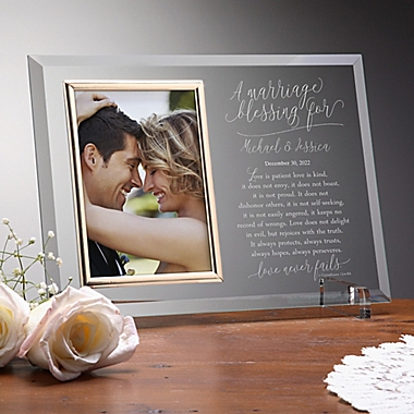Wedding Blessing Personalized Reflections Frame. View a larger version of this product image.