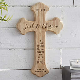 Wedding Day Personalized Wood Cross