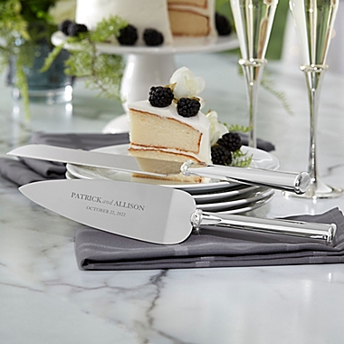 Lenox&reg; Devotion Personalized 2-Piece Cake Knife &amp; Server Set. View a larger version of this product image.