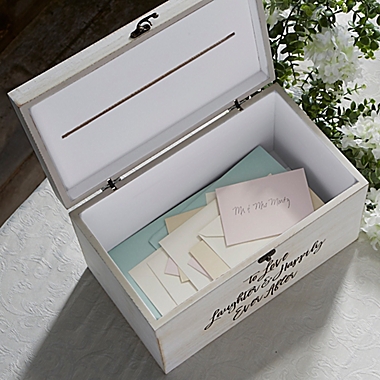 Ever After Personalized Wedding Wood Card Box. View a larger version of this product image.