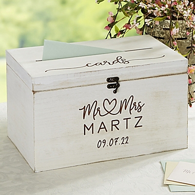 Infinite Love Personalized Wedding Wood Card Box. View a larger version of this product image.
