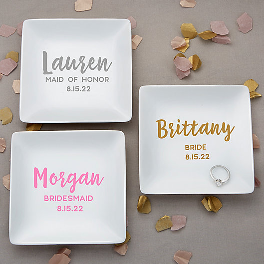 Alternate image 1 for Bridal Party Personalized Ring Dish