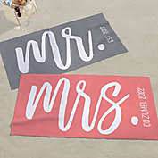 Mr. &amp; Mrs. Personalized Beach Towel