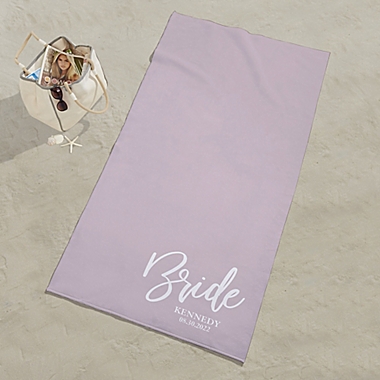 Classic Elegance Wedding Party 30-Inch x 60-Inch Personalized Beach Towel. View a larger version of this product image.