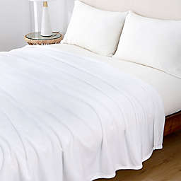 Berkshire Blanket® Polartec® Softec™ Microfleece King Throw Blanket in White