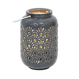 Flora Bunda 7.5-Inch LED Shell Ceramic Lantern
