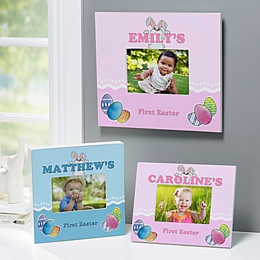 Bunny Love Personalized 4-Inch x 6-Inch Box Easter Picture Frame. View a larger version of this product image.