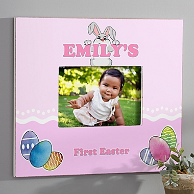 Bunny Love Personalized 5-Inch x 7-Inch Wall Easter Picture Frame. View a larger version of this product image.