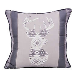 Donna Sharp® Wyoming Deer Square Throw Pillow in Grey