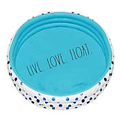 &quot;Live. Love. Float.&quot; Polka Dot 46-Inch x 46-Inch Inflatable Mini Pool in Indigo