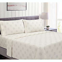 Bee & Willow™ 83-Thread-Count Flannel King Sheet Set in Snowflake