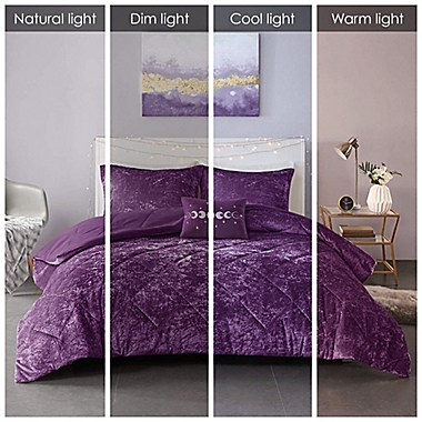 Intelligent Design Felicia 4-Piece King/California King Comforter Set in Purple. View a larger version of this product image.