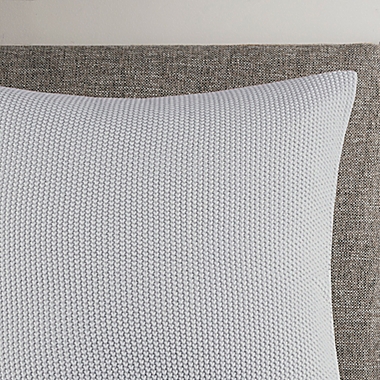 INK+IVY II Bree Knit Square Throw Pillow Cover in Grey. View a larger version of this product image.
