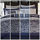 Alternate image 5 for Madison Park Aubrey 12-Piece Reversible Queen Comforter Set in Navy
